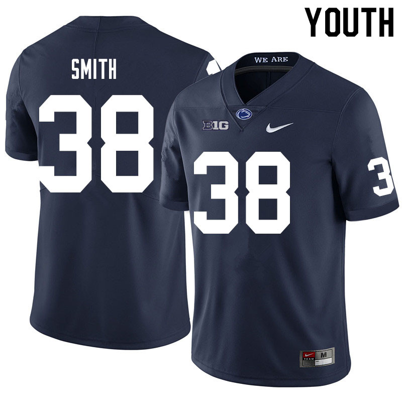 NCAA Nike Youth Penn State Nittany Lions Tank Smith #38 College Football Authentic Navy Stitched Jersey CII1898TN